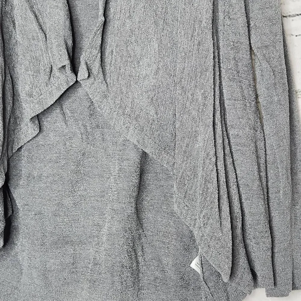 Barefoot Dreams Womens Gray Cozy Chic Ultra Lite Knit Shawl Cardigan Size XS/XXS